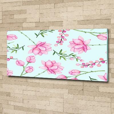 Glasbild Blüten und Beeren