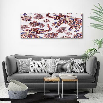 Glasbild Elefantenornamente