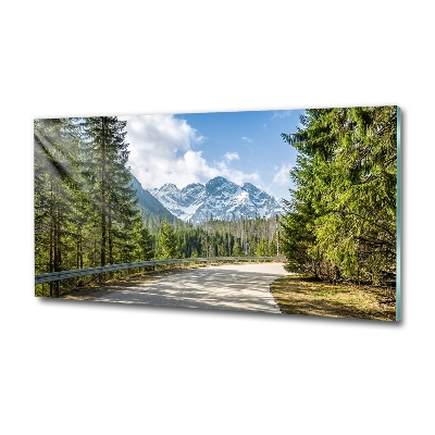 Bild auf glas Tatra-Gebirge-Straße