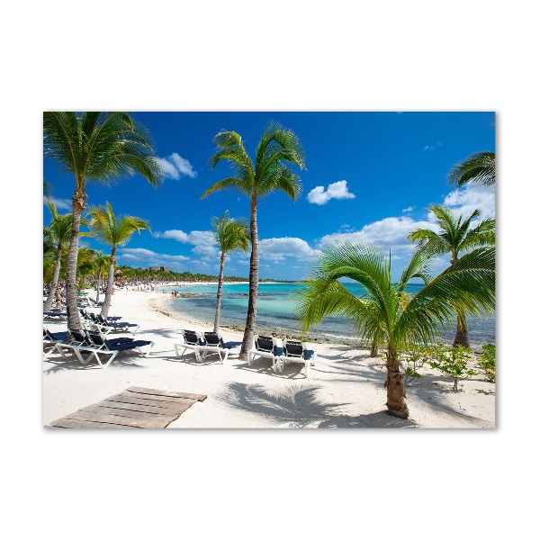 Glasbild Maledivenstrand