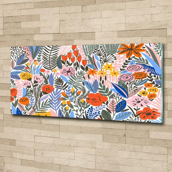 Bild auf glas Blumenmuster