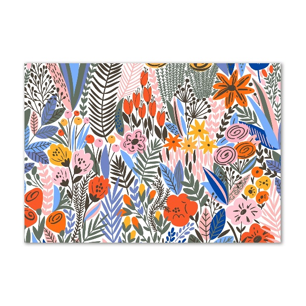 Bild auf glas Blumenmuster