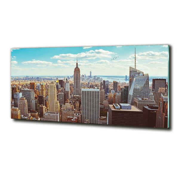 Bild auf glas New York aus der Vogelperspektive