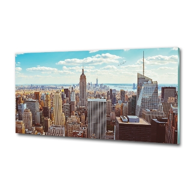 Bild auf glas New York aus der Vogelperspektive