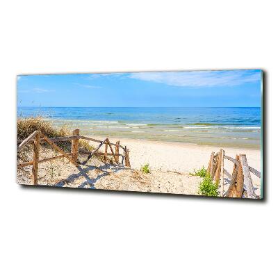 Glasbild Zugang zum Strand