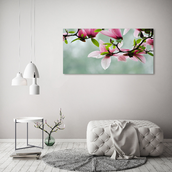 Foto glasbild Magnolie