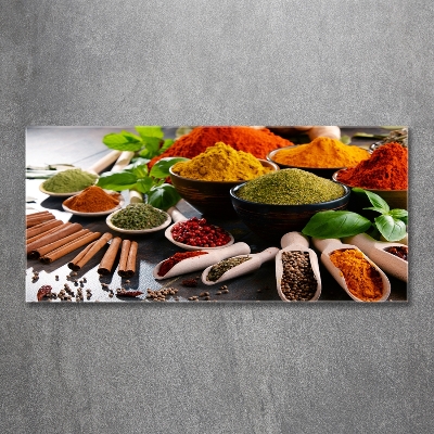 Bild auf glas Bunte Gewürze