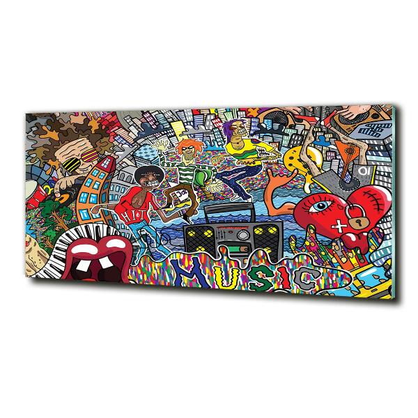 Bild auf glas Musikalische Collage