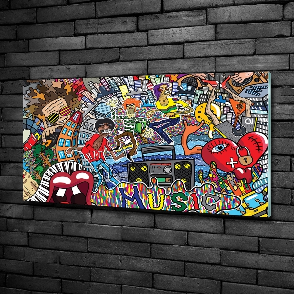 Bild auf glas Musikalische Collage