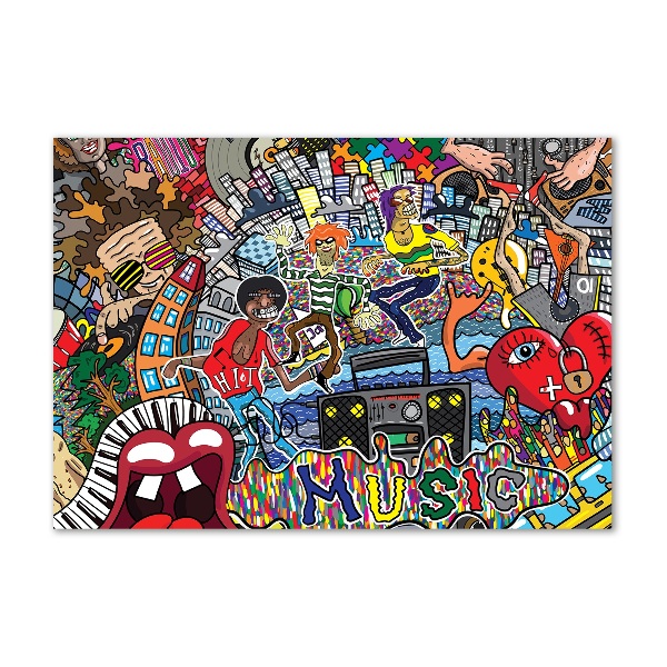 Bild auf glas Musikalische Collage