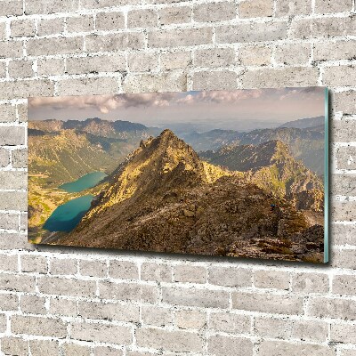 Glasbild Das Meeresauge der Tatra-Berge