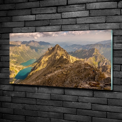 Glasbild Das Meeresauge der Tatra-Berge