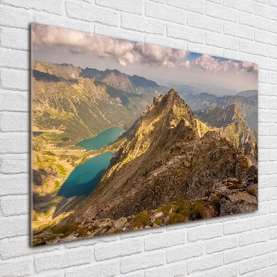 Glasbild Das Meeresauge der Tatra-Berge