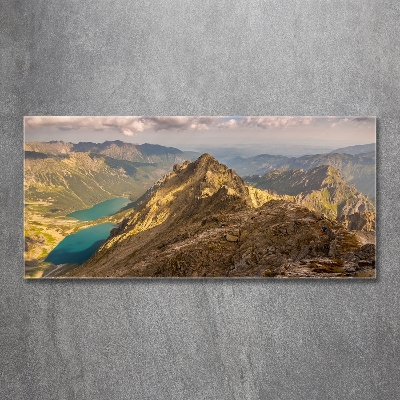 Glasbild Das Meeresauge der Tatra-Berge