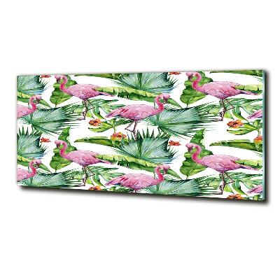 Bild auf glas Flamingos Pflanzen