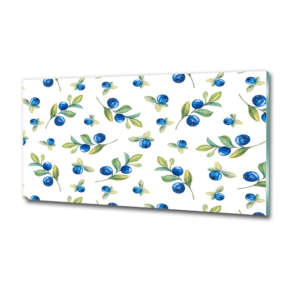 Glasbild Blaubeeren