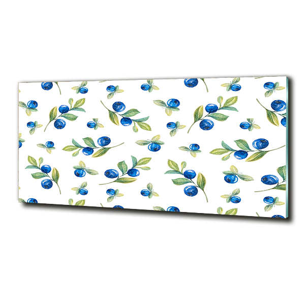 Glasbild Blaubeeren