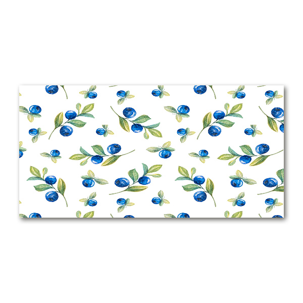 Glasbild Blaubeeren