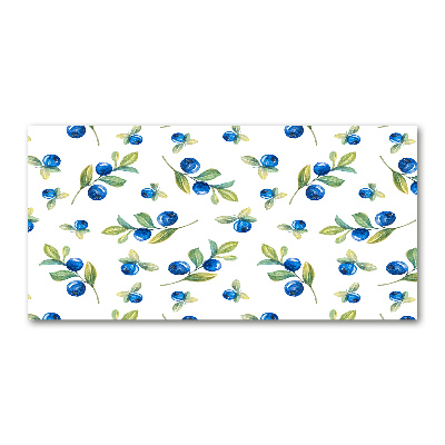 Glasbild Blaubeeren