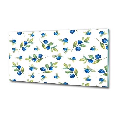 Glasbild Blaubeeren