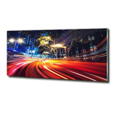 Foto glasbild Geschwindigkeit in der Stadt