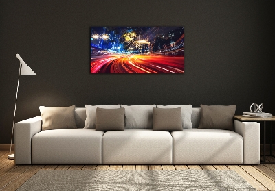 Foto glasbild Geschwindigkeit in der Stadt