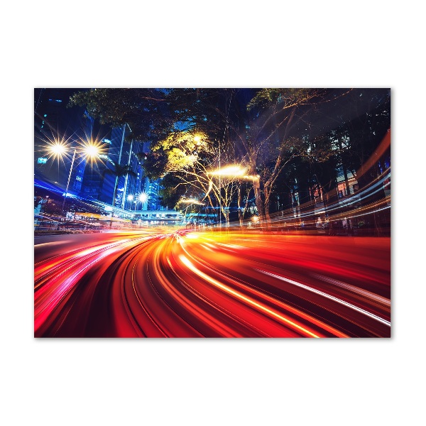 Foto glasbild Geschwindigkeit in der Stadt