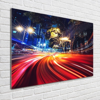 Foto glasbild Geschwindigkeit in der Stadt