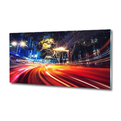 Foto glasbild Geschwindigkeit in der Stadt