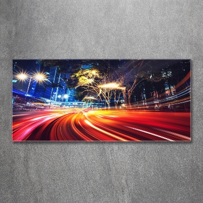 Foto glasbild Geschwindigkeit in der Stadt