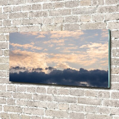 Foto glasbild Wolken am Himmel