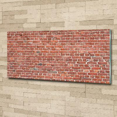 Glasbild Ziegelmauer