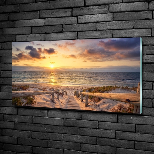 Bild auf glas Weg zum Strand