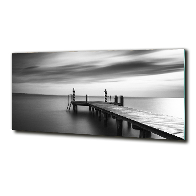 Foto glasbild Pier am See