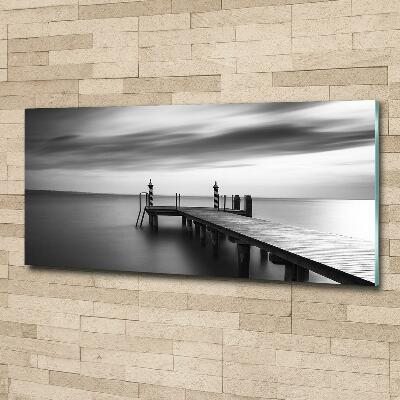Foto glasbild Pier am See