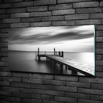 Foto glasbild Pier am See