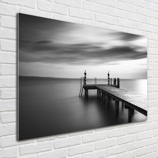 Foto glasbild Pier am See