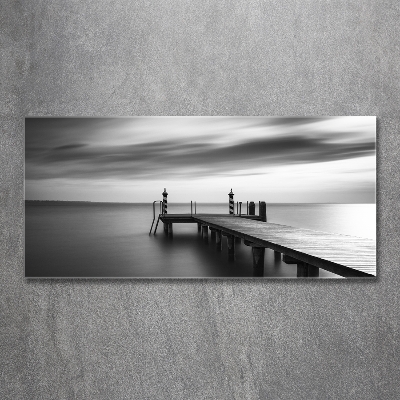 Foto glasbild Pier am See