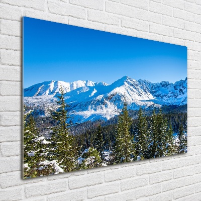 Foto glasbild Panorama der Tatra-Berge