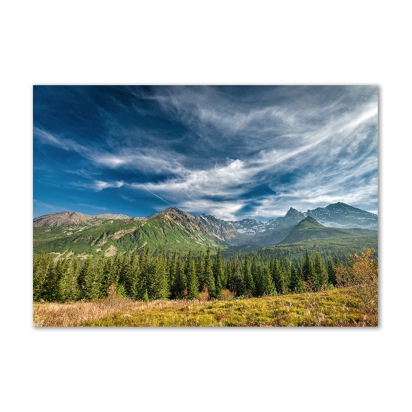 Bild auf glas Herbst in der Tatra