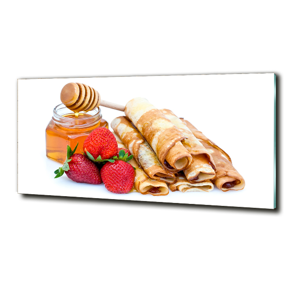 Bild auf glas Leckere Pfannkuchen