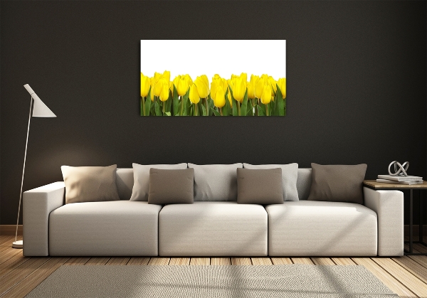 Bild auf glas Gelbe Tulpen