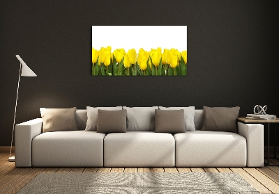 Bild auf glas Gelbe Tulpen