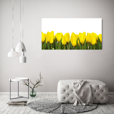 Bild auf glas Gelbe Tulpen
