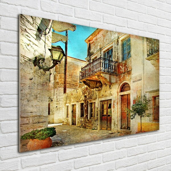 Foto glasbild Straßen in Griechenland