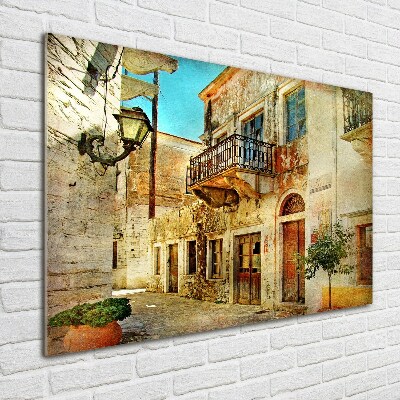 Foto glasbild Straßen in Griechenland