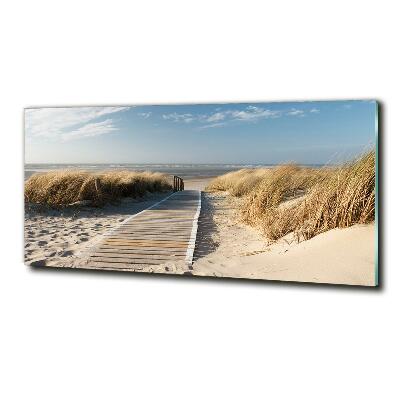 Glasbild Strandweg