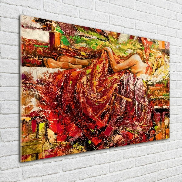 Bild auf glas Schlafende Frau