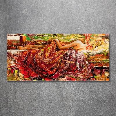 Bild auf glas Schlafende Frau