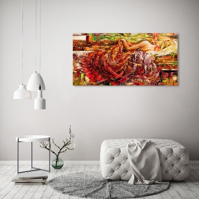 Bild auf glas Schlafende Frau